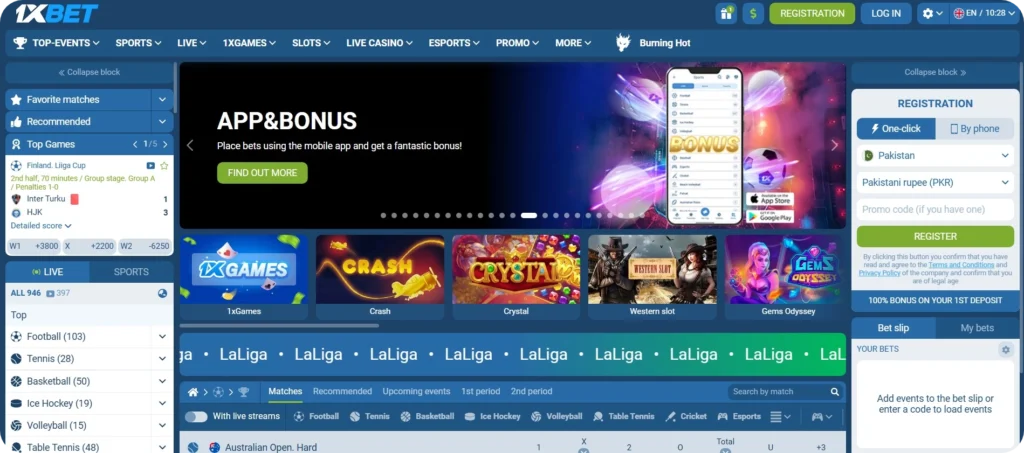 1xBet Mobile Website