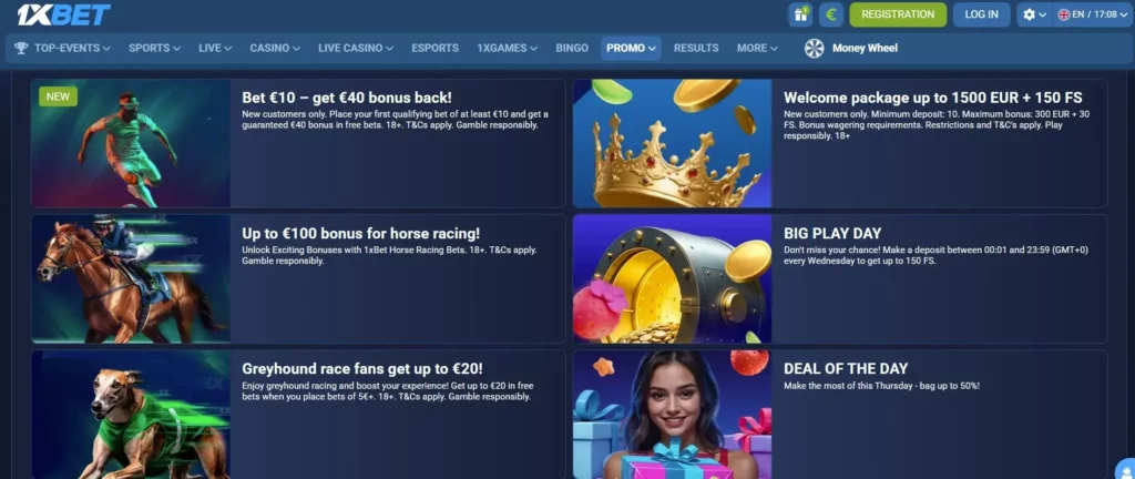 Promotions and Bonuses on 1xBet PK